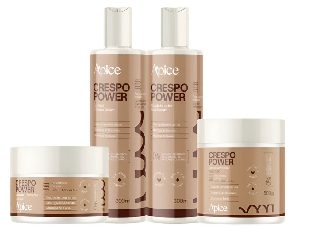 Kit Crespo Power - Co Wash, Condicionador, Máscara e Creme de Pentear (4 ITENS)
