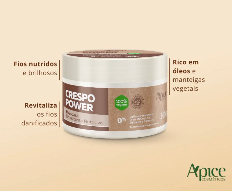 Kit Crespo Power - Co Wash, Condicionador, Máscara e Creme de Pentear (4 ITENS)