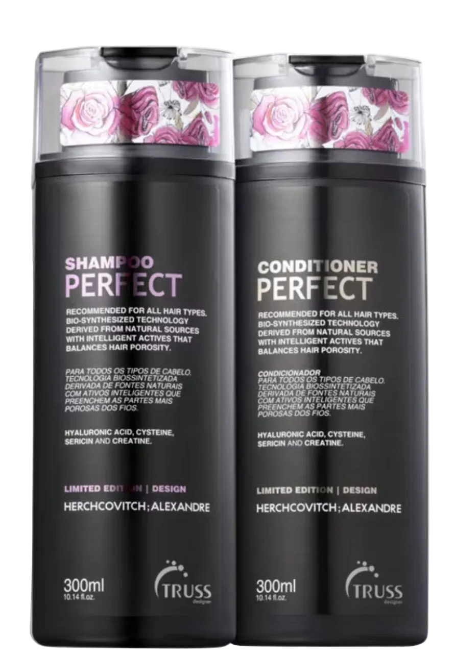 Combo Shampoo e Condicionador Perfect: Shampoo 300ml + Condicionador 300ml