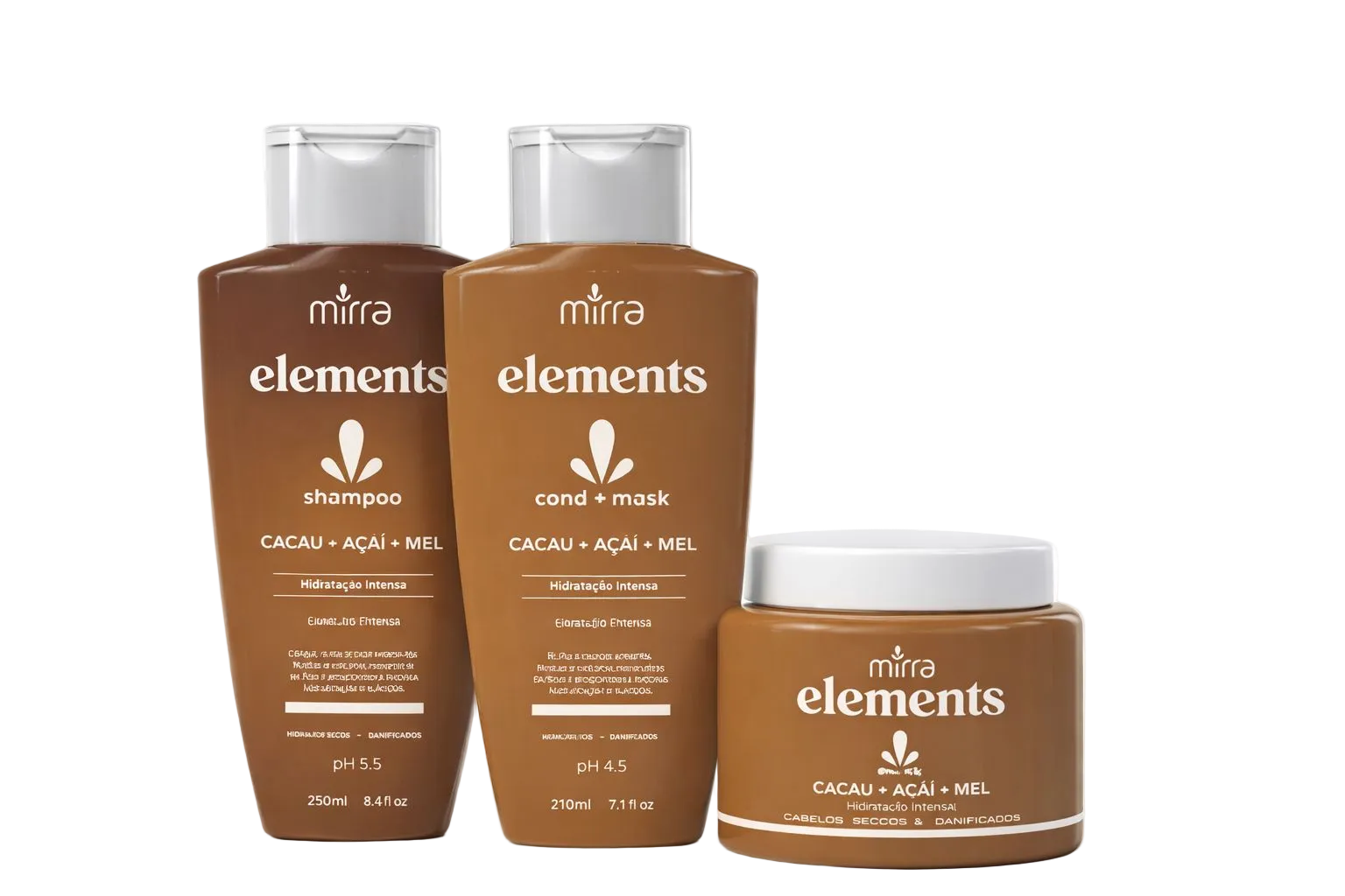 Cacau + Acai + Mel Shampoo + Cond + Mask